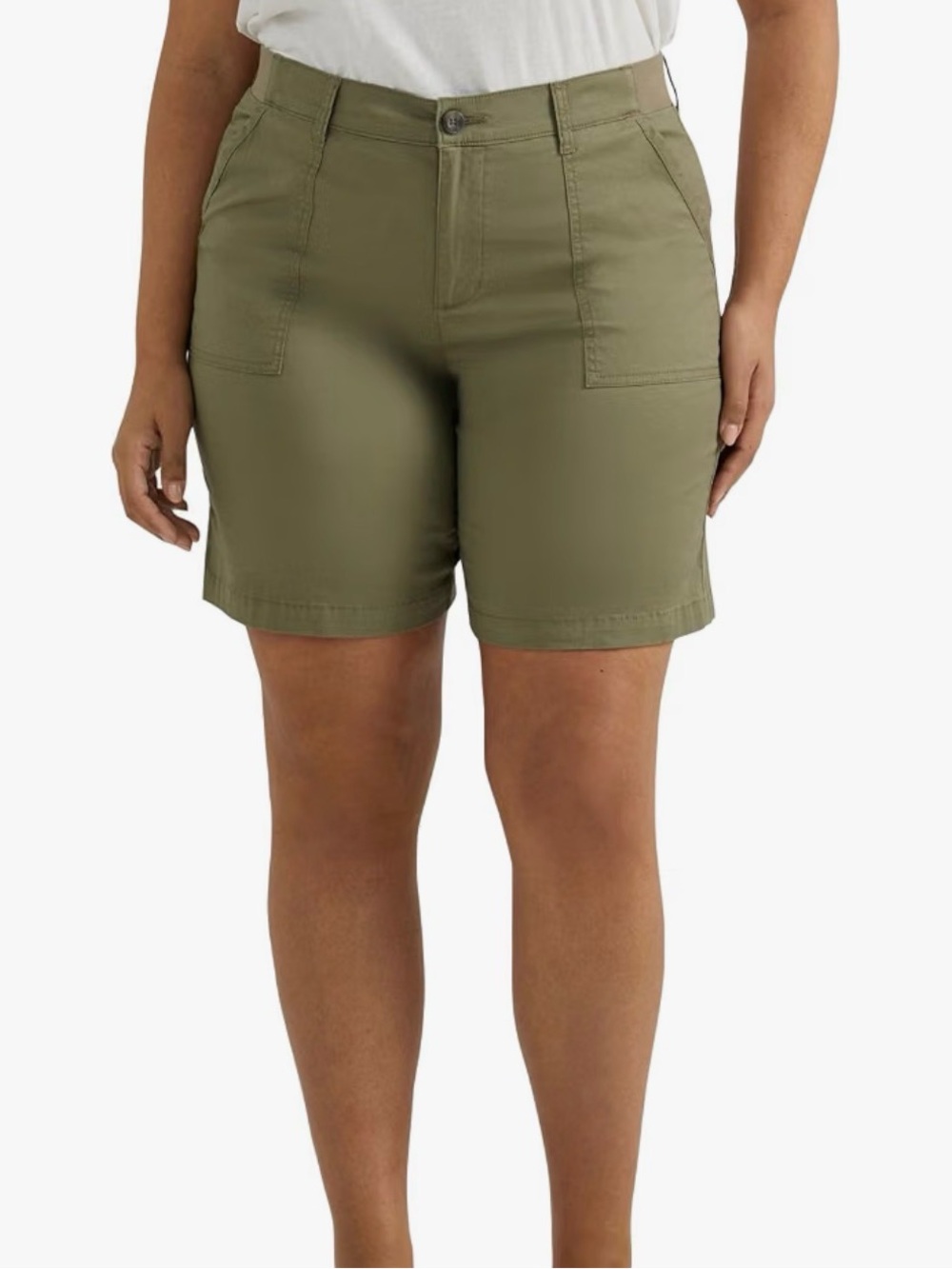 Lee Women's Plus Size Ultra Lux Comfort with Flex-to-go Utility Bermuda Short